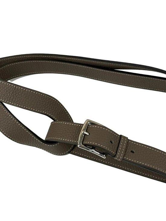 HERMES Etrivière Dubretour Etoupe Taurillon Clemence Square O Belt main image 4